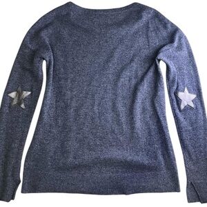 zadig&voltaire grey cashmere sweater with silver star elbow patches ⭐️